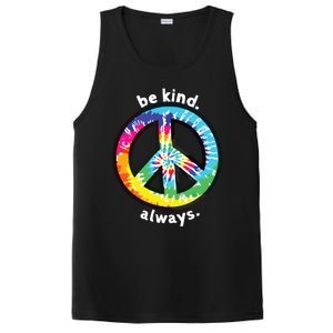 Be Kind Always Tie Dye Peace Sign Spread Kindness PosiCharge Competitor Tank