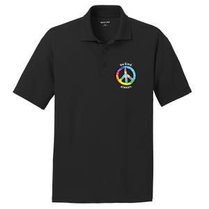 Be Kind Always Tie Dye Peace Sign Spread Kindness PosiCharge RacerMesh Polo