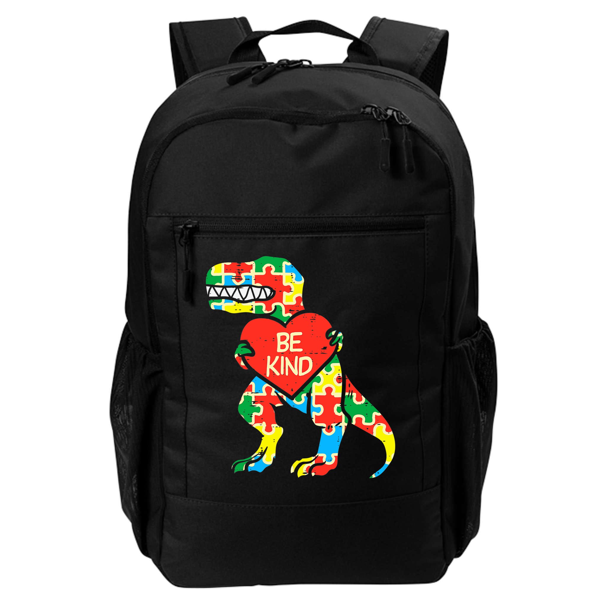 Be Kind Autism Awareness Dinosaur Boy Girl Toddlers Backpack