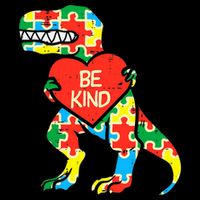 Be Kind Autism Awareness Dinosaur Boy Girl Toddlers Backpack
