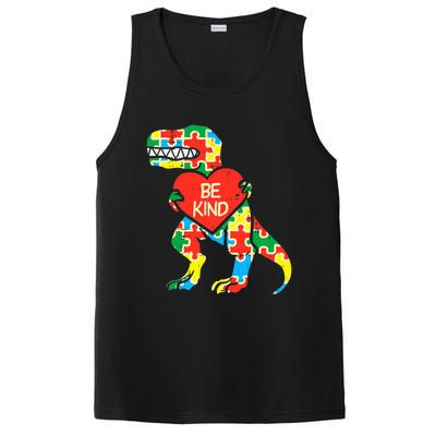 Be Kind Autism Awareness Dinosaur Boy Girl Toddlers PosiCharge Competitor Tank