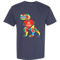 Be Kind Autism Awareness Dinosaur Boy Girl Toddlers Garment-Dyed Heavyweight T-Shirt