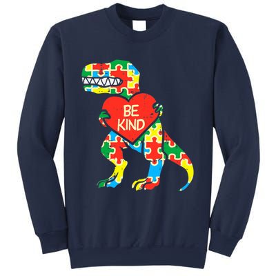 Be Kind Autism Awareness Dinosaur Boy Girl Toddlers Sweatshirt