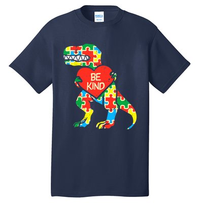 Be Kind Autism Awareness Dinosaur Boy Girl Toddlers Tall T-Shirt