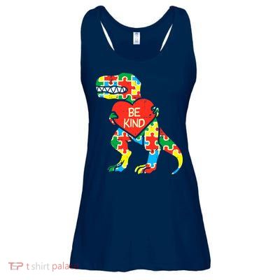 Be Kind Autism Awareness Dinosaur Boy Girl Toddlers Ladies Essential Flowy Tank