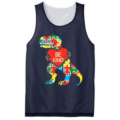 Be Kind Autism Awareness Dinosaur Boy Girl Toddlers Mesh Reversible Basketball Jersey Tank