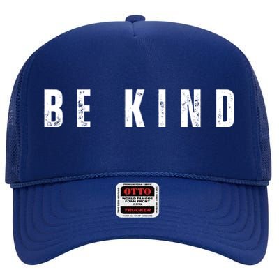 Be Kind Anti Bullying Awareness High Crown Mesh Back Trucker Hat