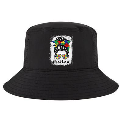 Be Kind Autism Awareness Messy Bun Hair Cool Comfort Performance Bucket Hat