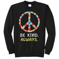 Be Kind Always Kindness Tie Dye Peace Sign Vintage Retro Sweatshirt