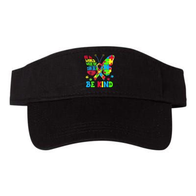 Be Kind Autism Awareness Kindness Puzzle Ribbon Butterfly Visor