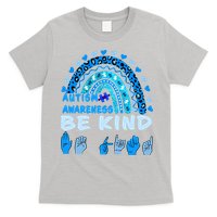 Be Kind Autism Awareness Rainbow Trendy BoHo Rainbow Leopard Print T-Shirt