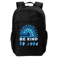 Be Kind Autism Awareness Rainbow Trendy BoHo Rainbow Leopard Print Backpack