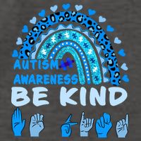 Be Kind Autism Awareness Rainbow Trendy BoHo Rainbow Leopard Print Vector Backpack