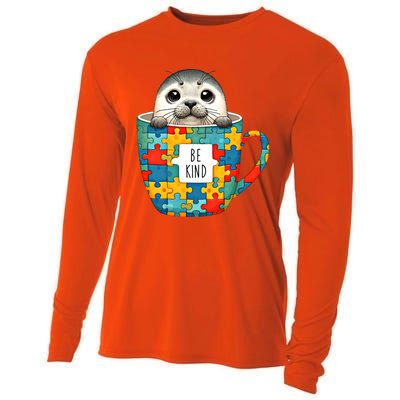 Be Kind Autism Awareness Kindness Month Gift Cooling Performance Long Sleeve Crew