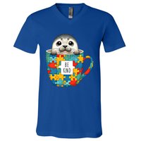 Be Kind Autism Awareness Kindness Month Gift V-Neck T-Shirt