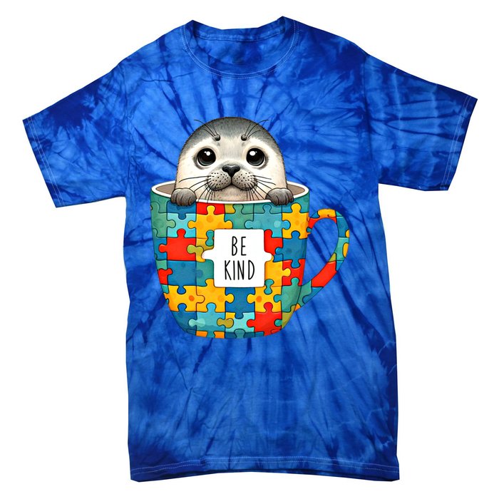 Be Kind Autism Awareness Kindness Month Gift Tie-Dye T-Shirt