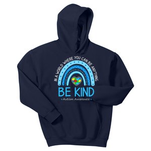 Be Kind Autism Awareness Leopard Rainbow Choose Kindness Kids Hoodie