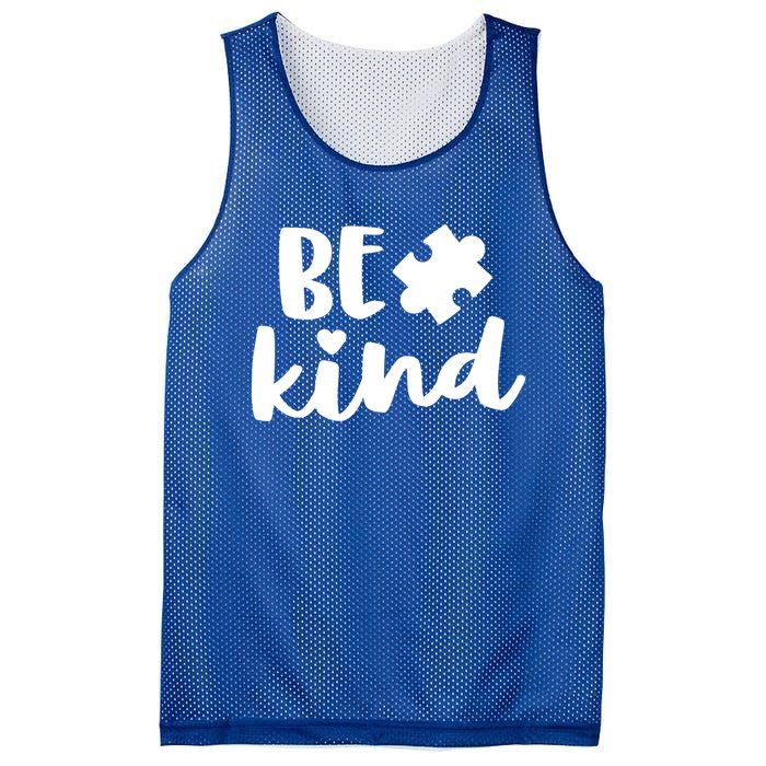 Be Kind Autism Mom Gift Awareness Puzzle Piece Kindness Cool Gift Mesh Reversible Basketball Jersey Tank