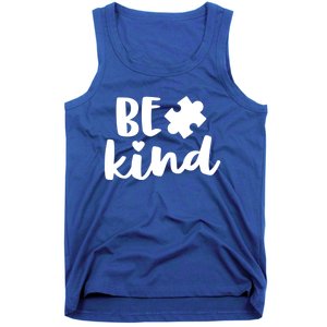 Be Kind Autism Mom Gift Awareness Puzzle Piece Kindness Cool Gift Tank Top