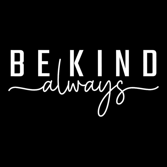 Be Kind Always Women Letter Print Inspirational Drawstring Bag
