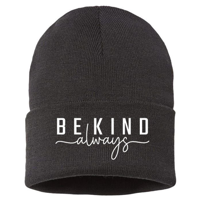 Be Kind Always Women Letter Print Inspirational Sustainable Knit Beanie