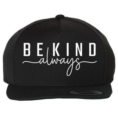 Be Kind Always Women Letter Print Inspirational Wool Snapback Cap