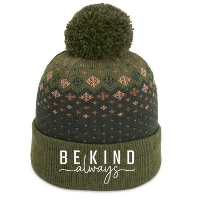 Be Kind Always Women Letter Print Inspirational The Baniff Cuffed Pom Beanie