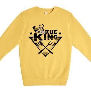 Barbecue King And Bbq Grill W Barbecue Accessories W Brisket Cute Gift Premium Crewneck Sweatshirt