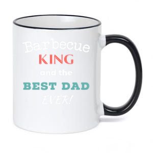 Barbecue King And The Best Dad Ever Fathers Day Tee Gift 11oz Black Color Changing Mug