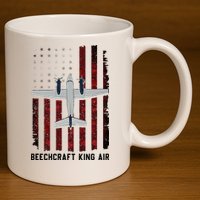 Beechcraft King Air 11oz C Handle Ceramic Mug