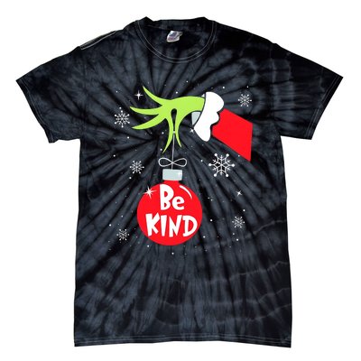 Be Kind At Anytime Teacher Jingle Ball Christmas Grinchmas Tie-Dye T-Shirt