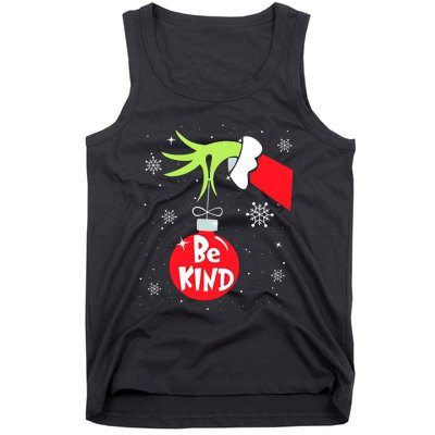 Be Kind At Anytime Teacher Jingle Ball Christmas Grinchmas Tank Top