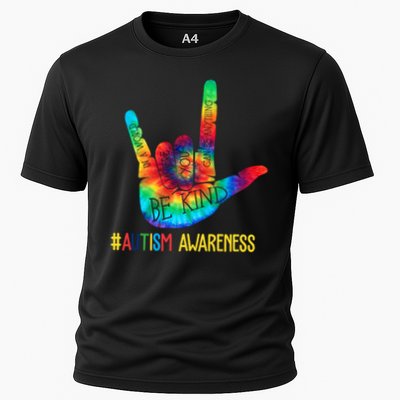 Be Kind ASL Love Sign Language Hand Autism Awareness Performance Shirt