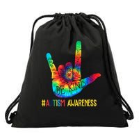 Be Kind ASL Love Sign Language Hand Autism Awareness Drawstring Bag