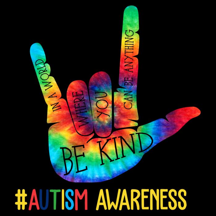 Be Kind ASL Love Sign Language Hand Autism Awareness Drawstring Bag