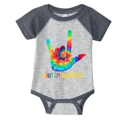 Be Kind ASL Love Sign Language Hand Autism Awareness Infant Baby Jersey Bodysuit