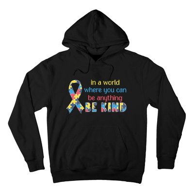 Be Kind Autism Awareness Kindness Puzzle Ribbon Gift Hoodie