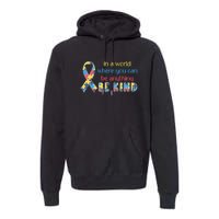 Be Kind Autism Awareness Kindness Puzzle Ribbon Gift Premium Hoodie