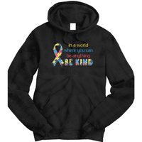 Be Kind Autism Awareness Kindness Puzzle Ribbon Gift Tie Dye Hoodie