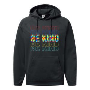 Be Kind Autism Awareness Special Education Autism Teacher Performance Fleece Hoodie