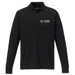 Be Kind Autism Awareness Special Education Autism Teacher Performance Long Sleeve Polo