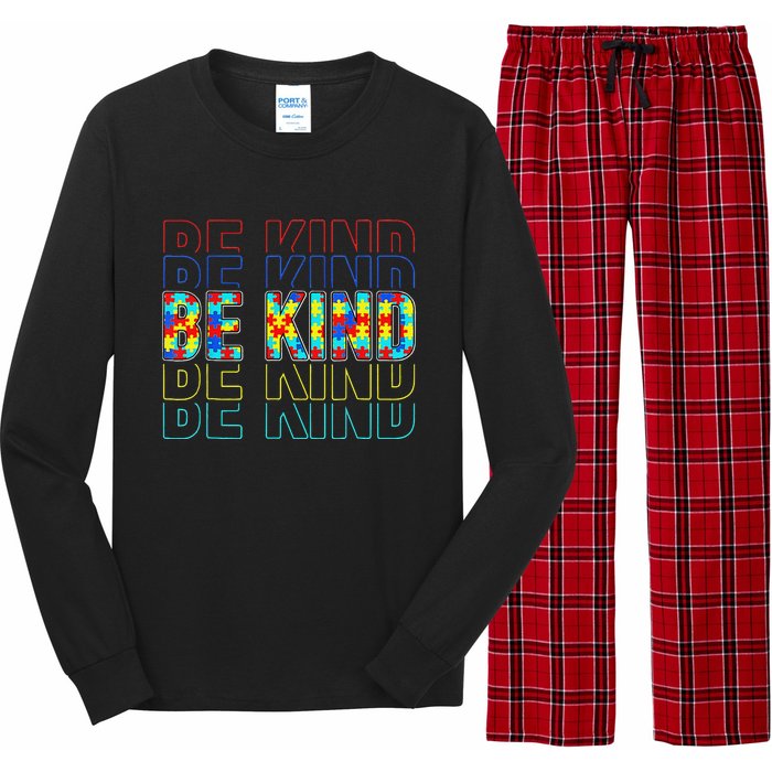 Be Kind Autism Awareness Special Education Autism Teacher Long Sleeve Pajama Set