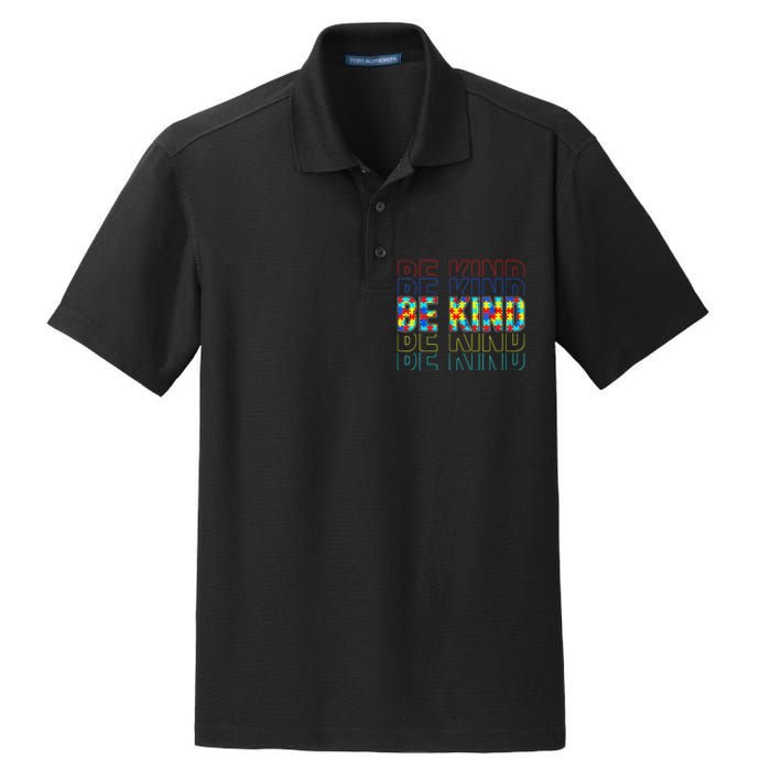 Be Kind Autism Awareness Special Education Autism Teacher Dry Zone Grid Polo