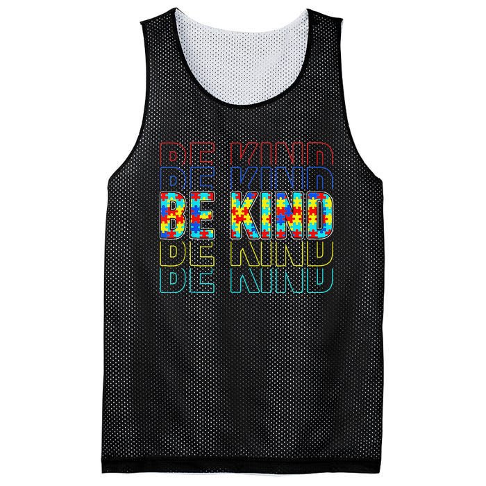 Be Kind Autism Awareness Special Education Autism Teacher Mesh Reversible Basketball Jersey Tank