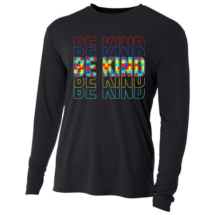 Be Kind Autism Awareness Special Education Autism Teacher Cooling Performance Long Sleeve Crew