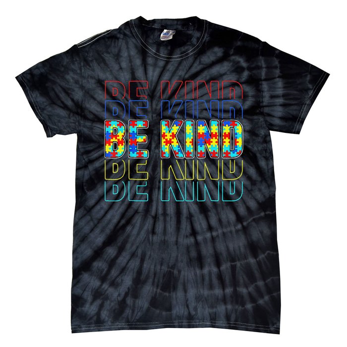 Be Kind Autism Awareness Special Education Autism Teacher Tie-Dye T-Shirt