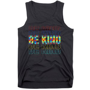 Be Kind Autism Awareness Special Education Autism Teacher Tank Top