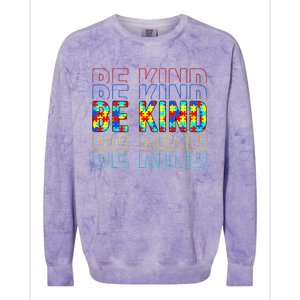 Be Kind Autism Awareness Special Education Autism Teacher Colorblast Crewneck Sweatshirt