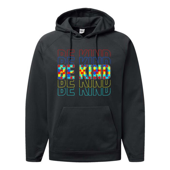 Be Kind Autism Awareness Special Education Autism Teacher Performance Fleece Hoodie