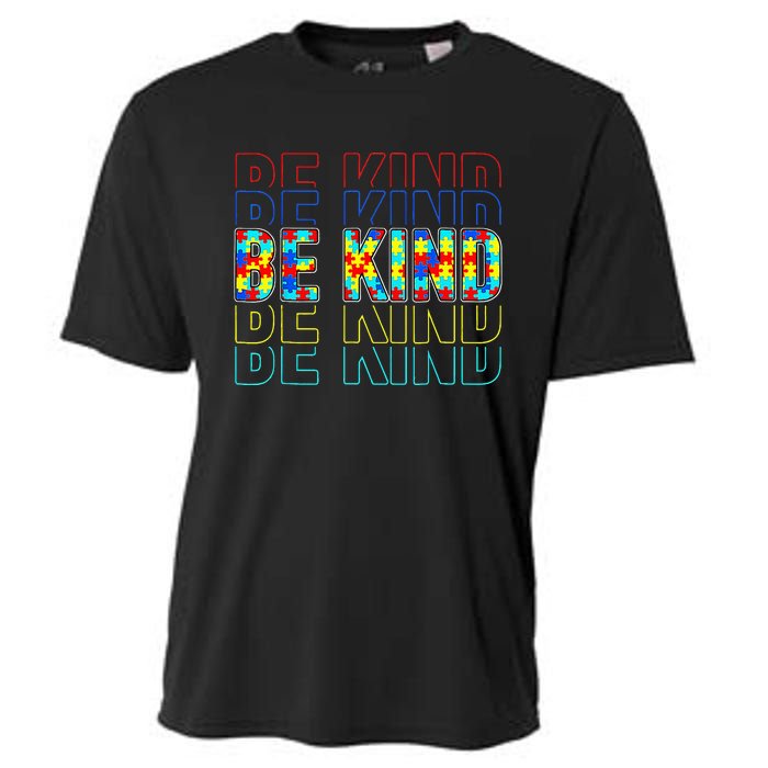 Be Kind Autism Awareness Special Education Autism Teacher Cooling Performance Crew T-Shirt